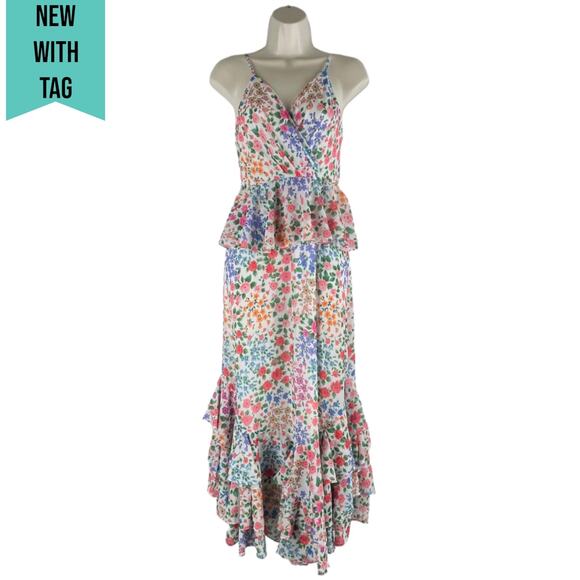 Yumi Kim Kaia Floral Printed Ruffle Maxi Dress Kingston Garden Size 2 - Picture 4 of 12
